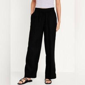 NWT Old Navy High Rise Wide Leg Linen Pants size L